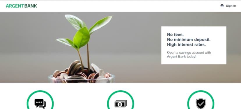 Image du projet Argent Bank