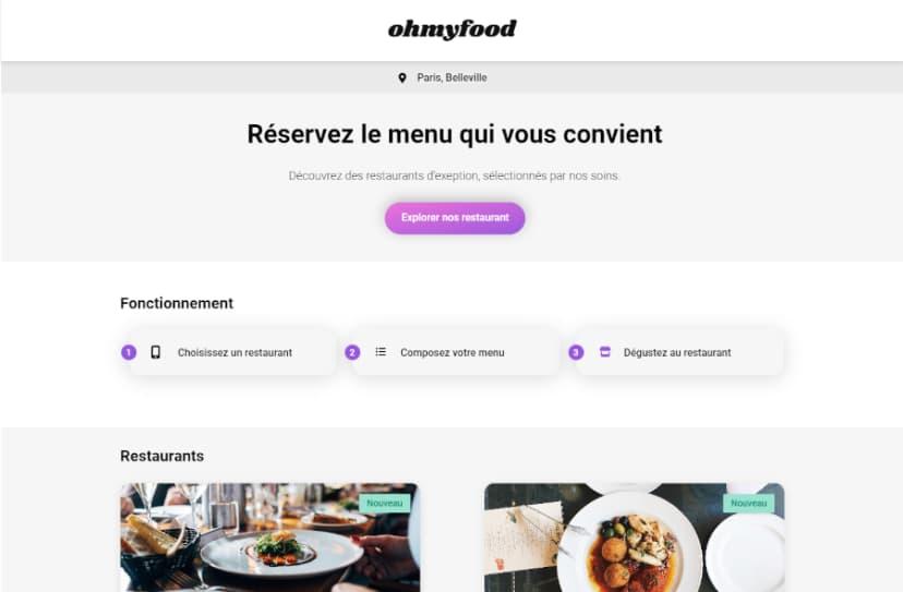 Image du projet OhMyFood